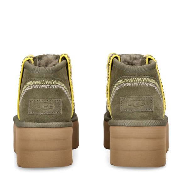 UGG Classic Ultra Mini Braid "Burnt Olive" Platform Boots - Picture 11 of 15
